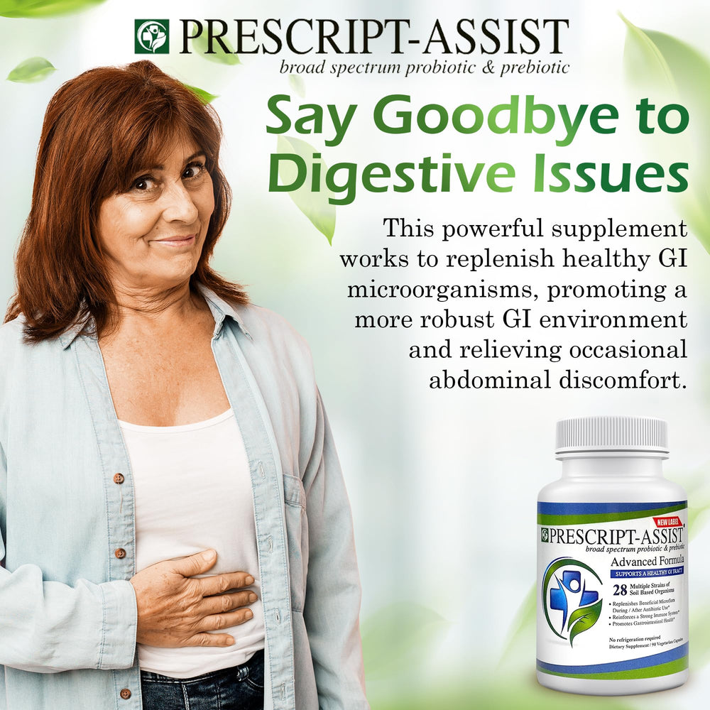 Prescript-Assist 28 strains label emphasizing diverse soil-based microflora
