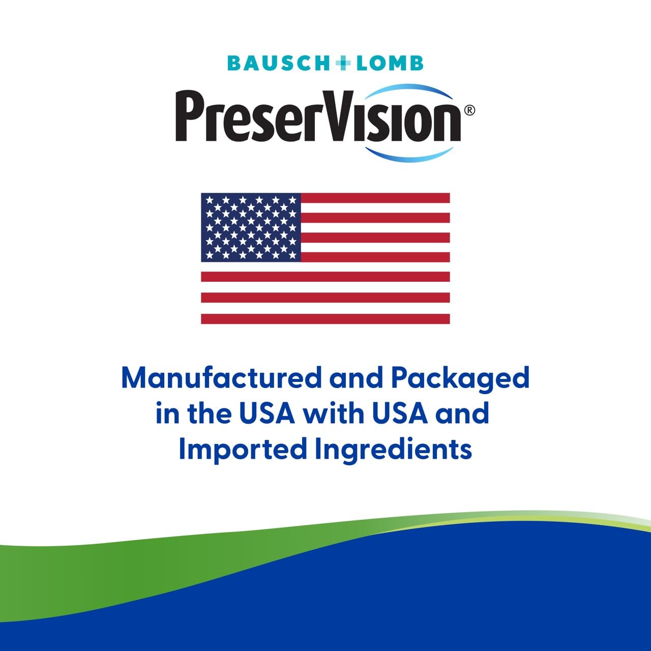 PreserVision AREDS2 bottle shown in a daily-use setting on a countertop.