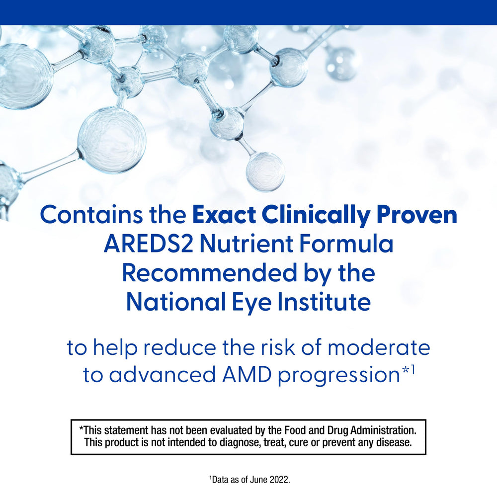 PreserVision AREDS2 label close-up highlighting lutein and zeaxanthin.