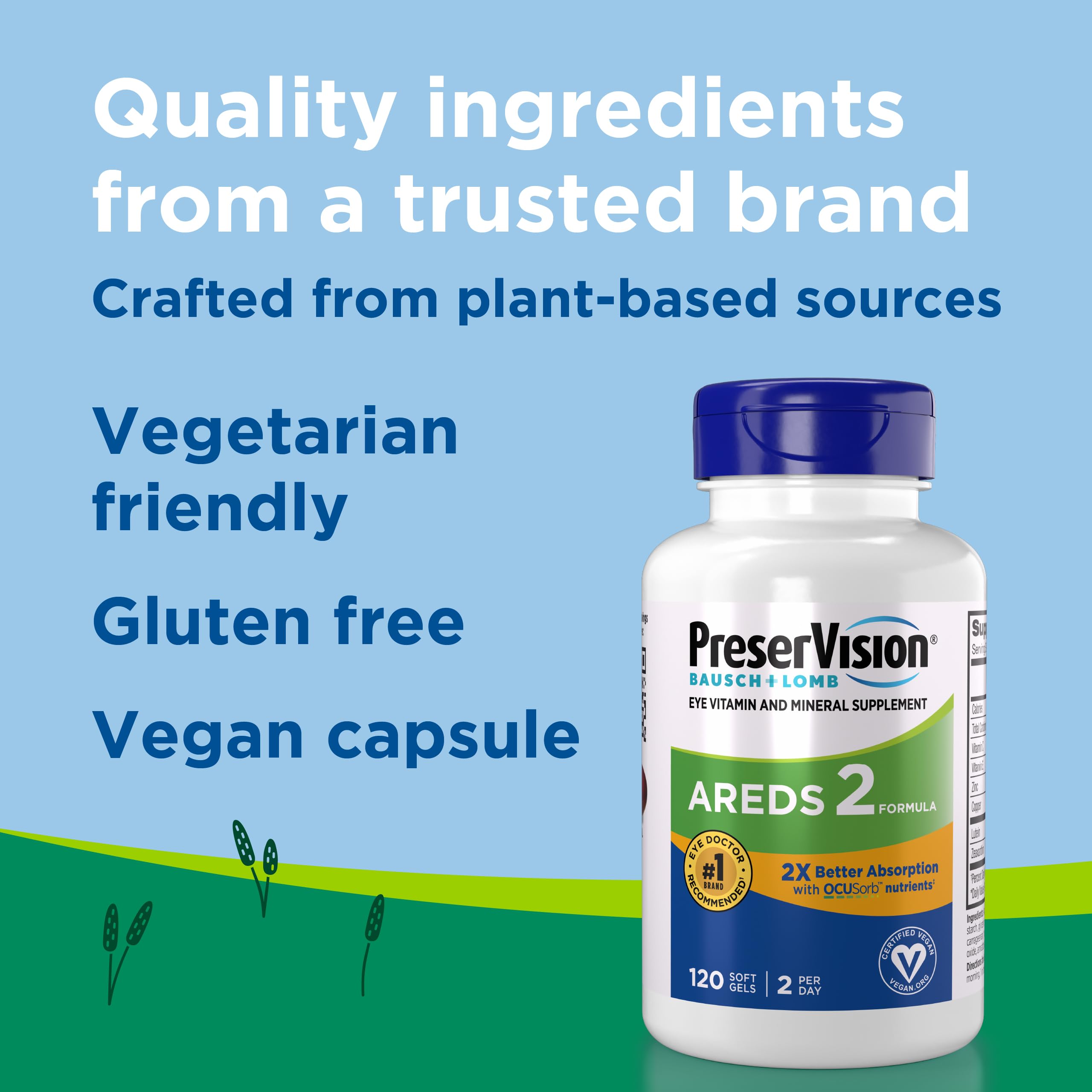 PreserVision AREDS2 six-key-ingredients close-up for eye support.
