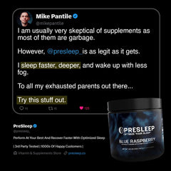 PreSleep L-theanine ingredient suggesting mental calm before sleep