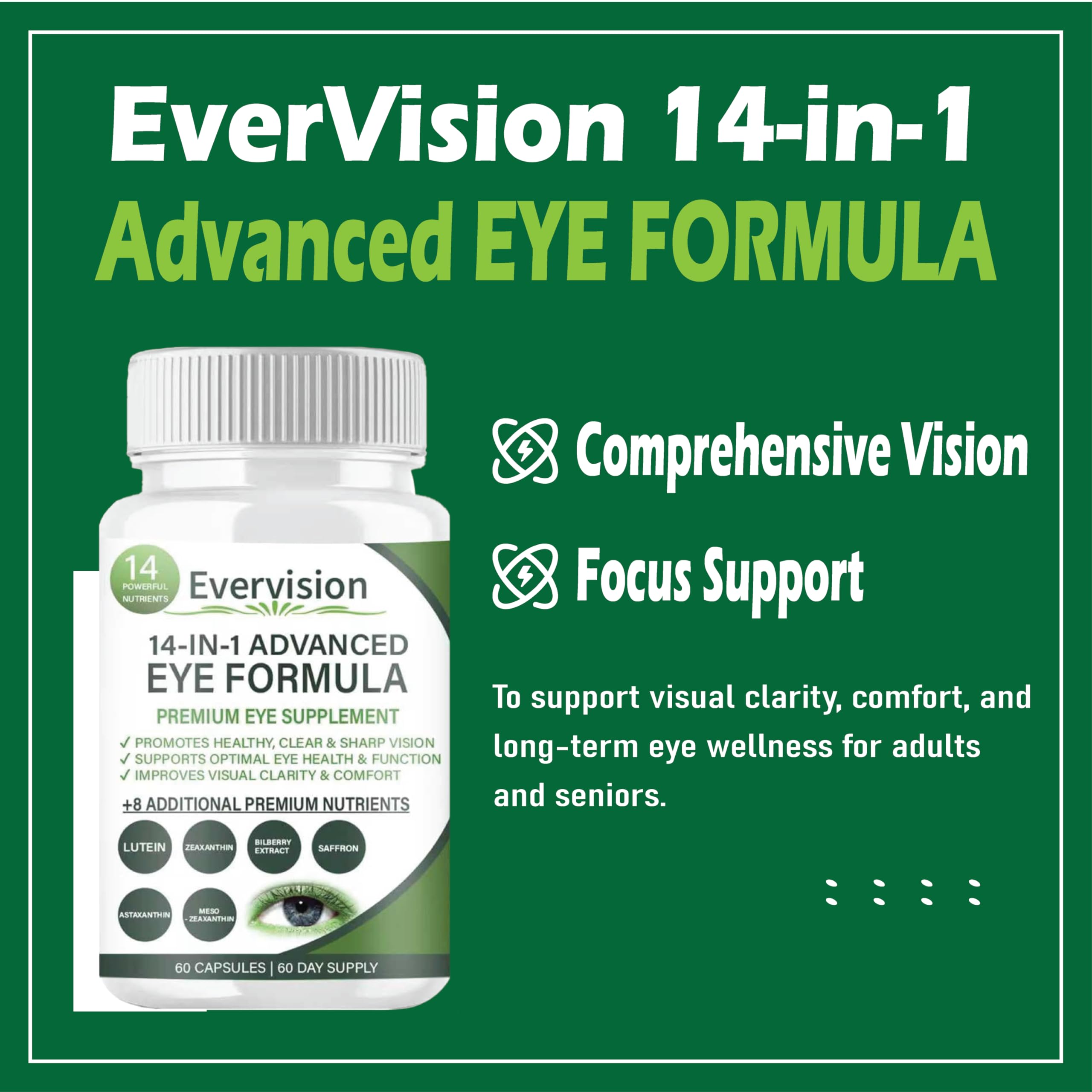 PressurePal EverVision packaging showing 60 capsules for a two-month routine