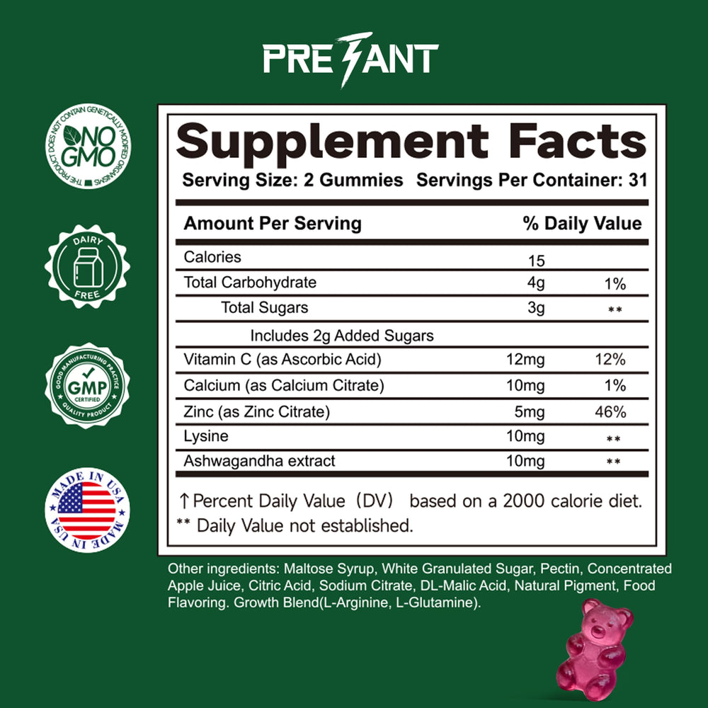 USA GMP facility badge and global ingredient sourcing visuals