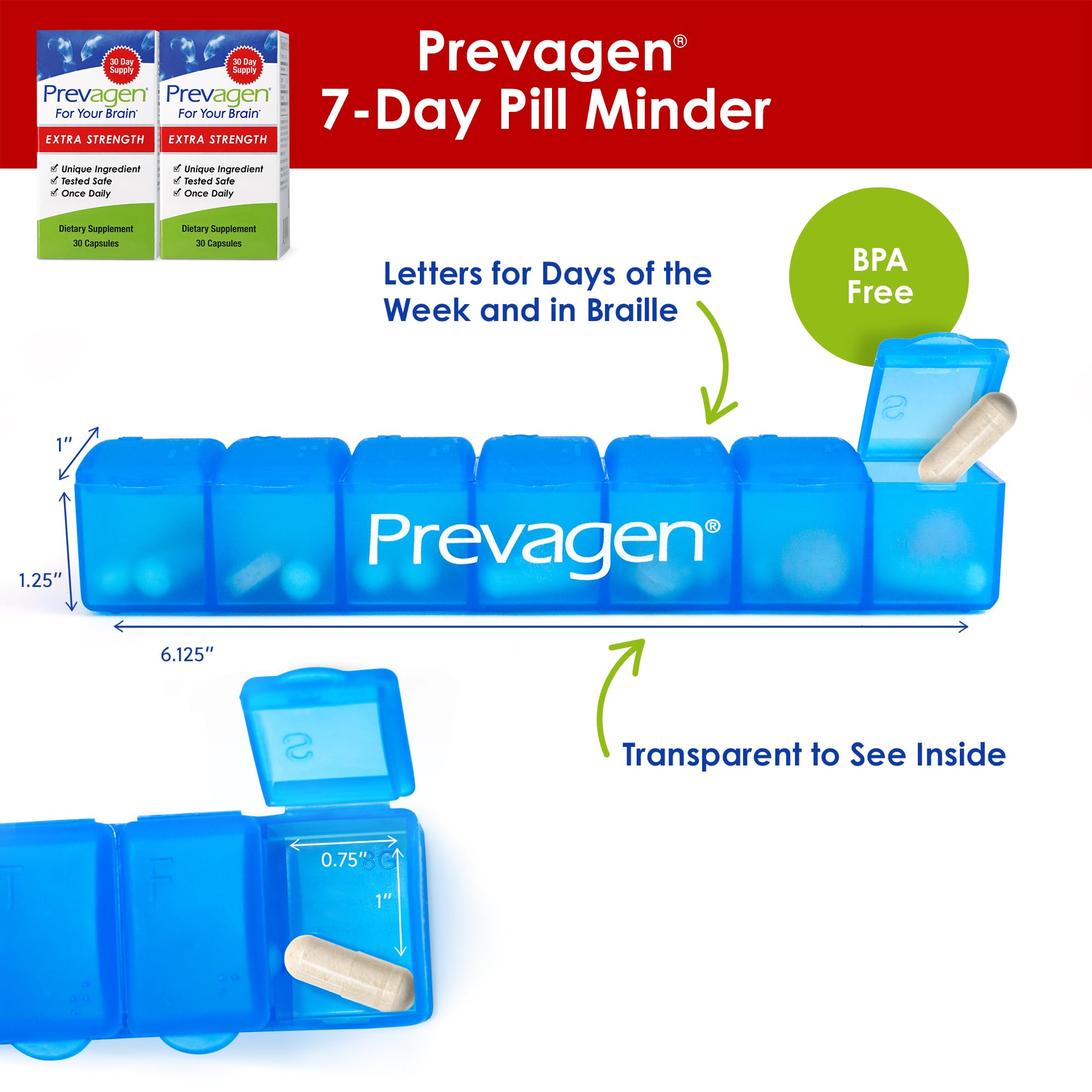 Prevagen Extra Strength Apoaequorin 20 mg ingredient listed on label