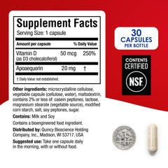 Prevagen Extra Strength Vitamin D3 information on bottle for added support