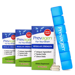 Prevagen Regular Strength bottle with 180 capsules for daily cognitive support
