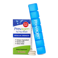Prevagen Regular Strength bottle with 60 capsules for daily cognitive wellness.