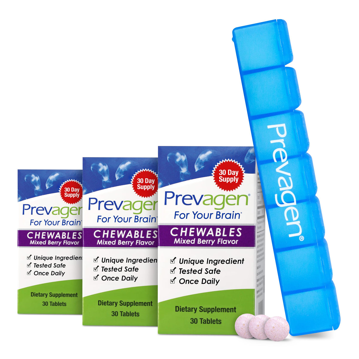 Prevagen Regular Strength chewable with Apoaequorin and Vitamin D3 for daily cognitive support