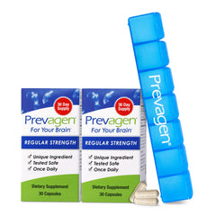 Prevagen Regular Strength two-pack bottle with 30 capsules may support daily focus