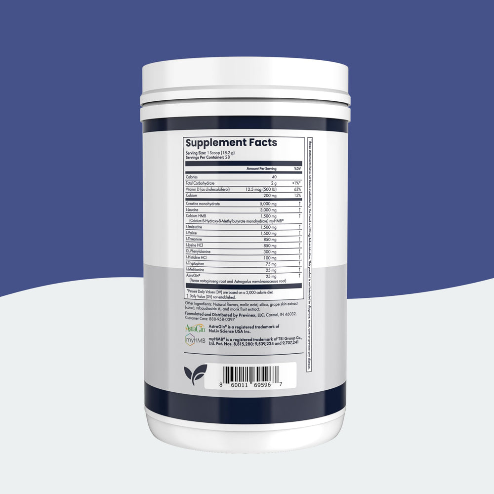 Previnex Muscle Health Plus outdoor workout scene suggesting performance fueling.