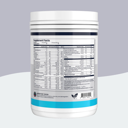 Previnex Nourify Plus protein powder bag showing plant-based protein source