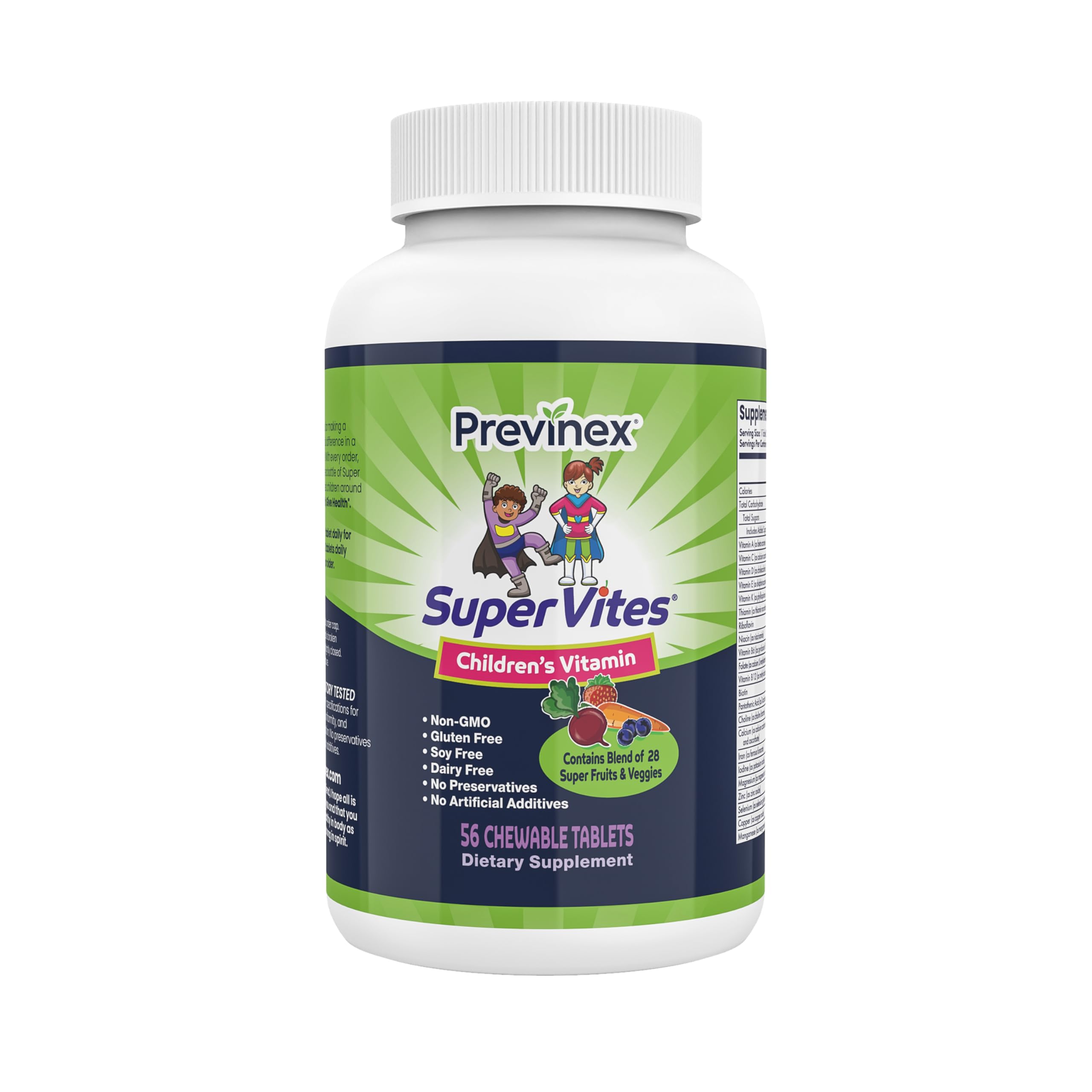 Previnex Super Vites kids bottle packshot for easy daily nutrition