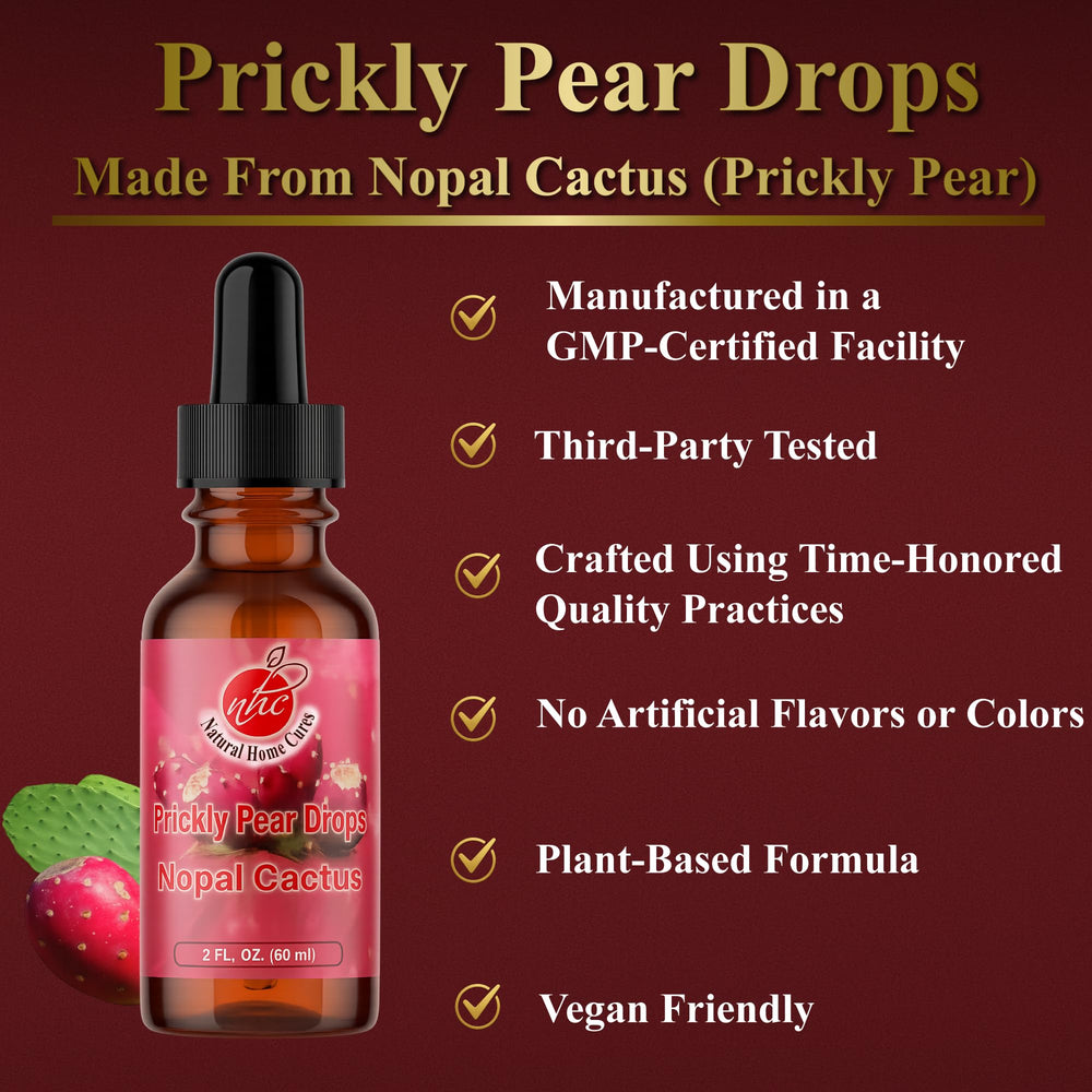 Prickly pear extract bottle close-up highlighting betalains and nutrients