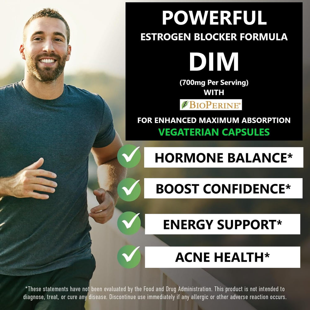 Pride Nutrition E-Block DIM 700mg with BioPerine for absorption.