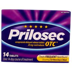 Prilosec OTC pack of 3 front view showing 24-hour relief potential.