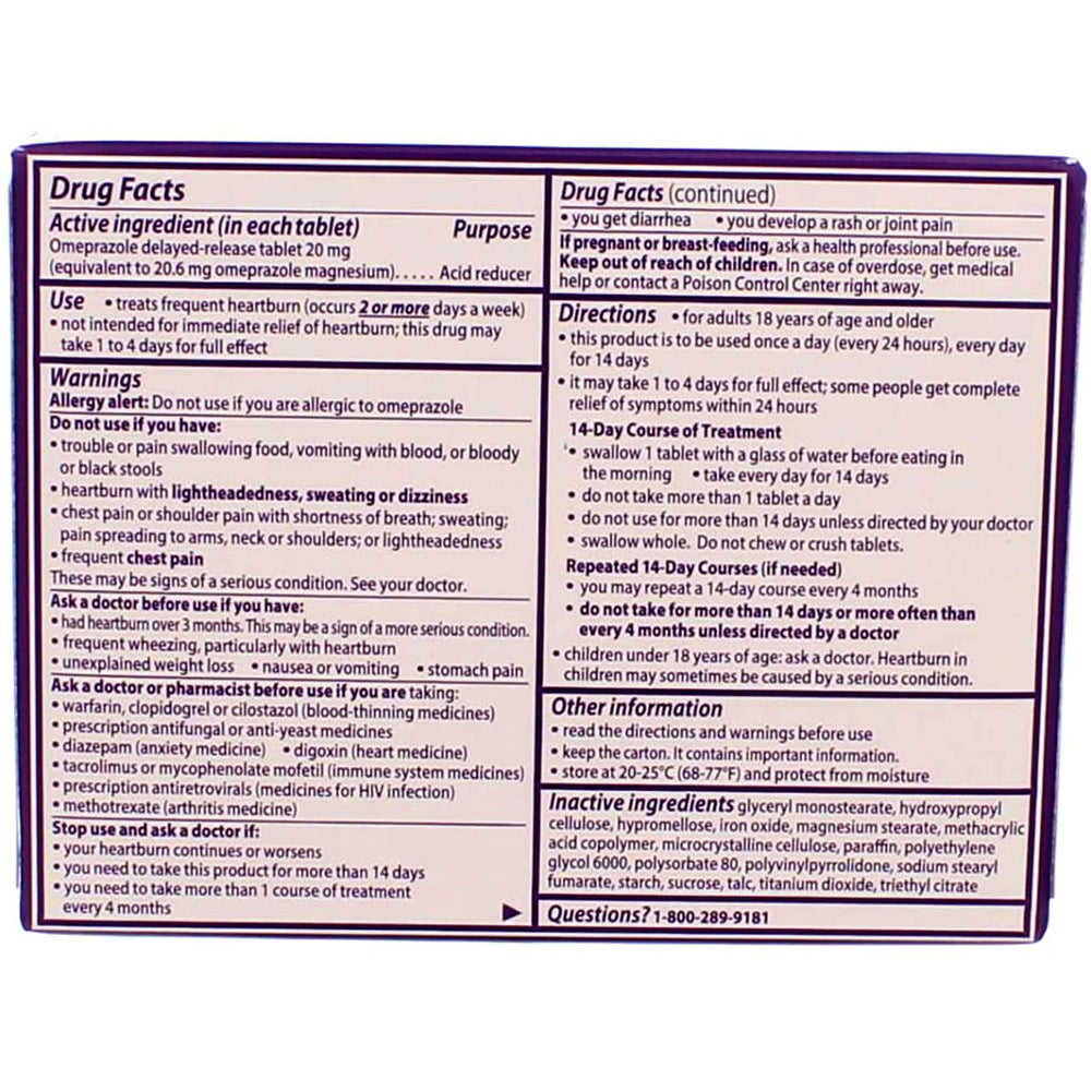 Prilosec OTC scene with tablet being taken for daytime and nighttime relief.