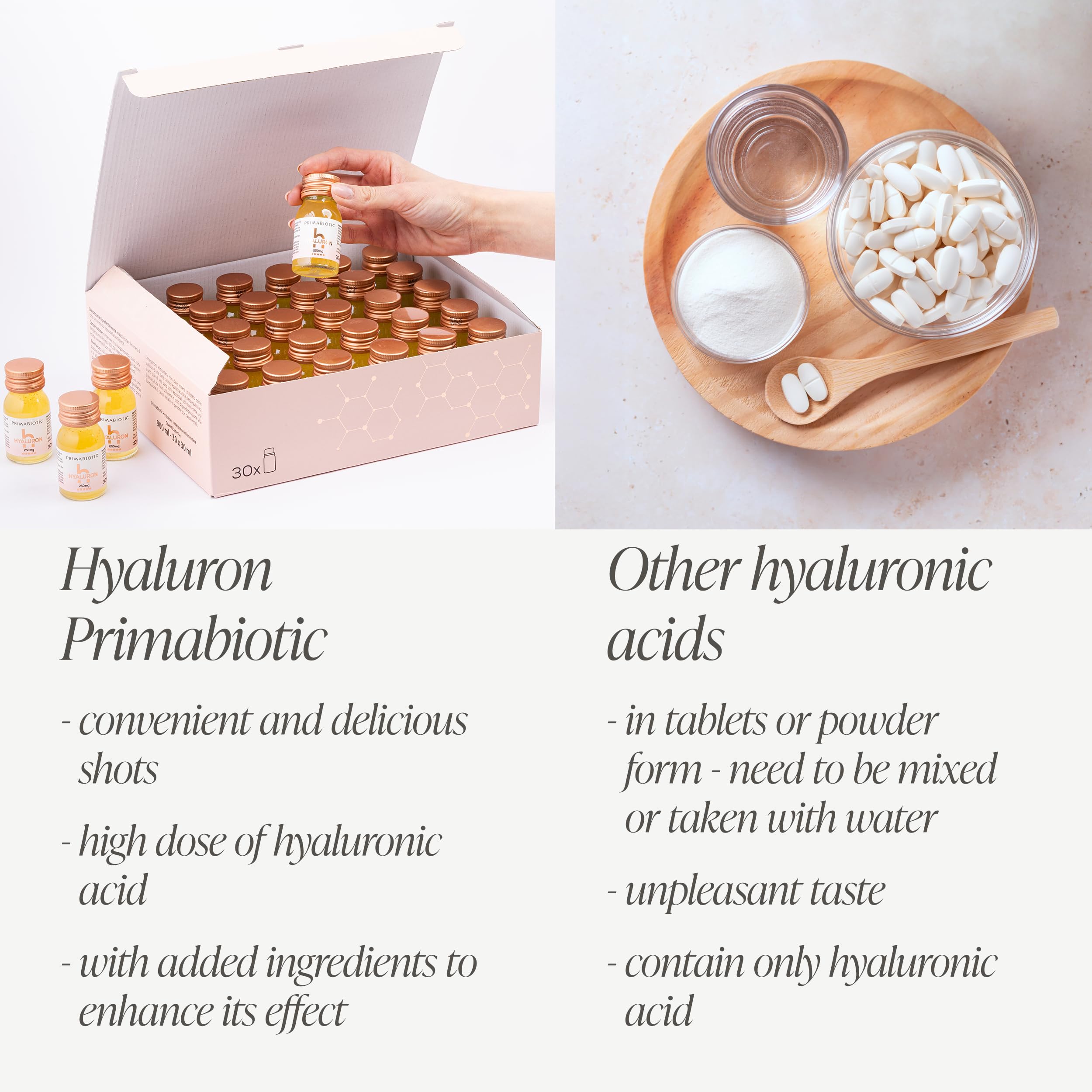 PRIMABIOTIC Hyaluronic Acid mango-dispense demonstrates mess-free, quick use.