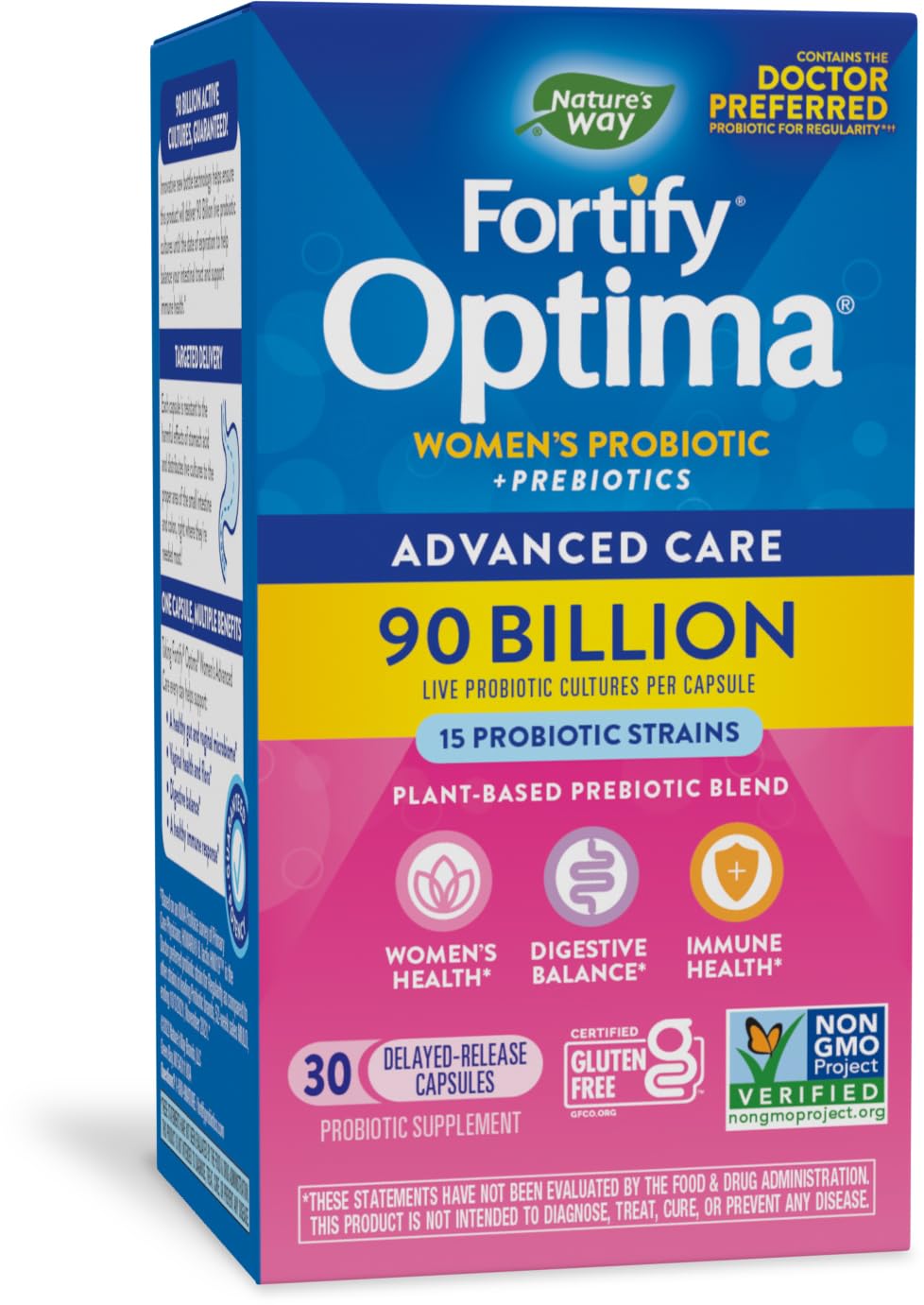 Nature's Way Primadophilus Optima Women 90B capsules support vaginal and urinary health daily