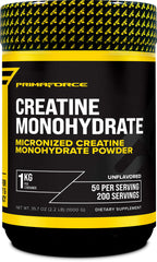 Primaforce Creatine Micronized powder bottle for easy daily supplementation