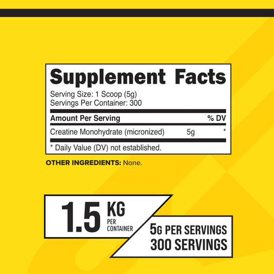 Close-up of Primaforce Creatine Monohydrate powder showing fine micronized texture.