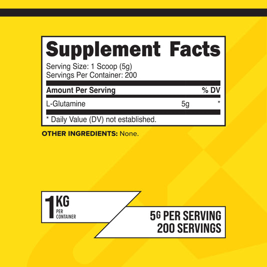 Primaforce Glutamina 200 porciones en frasco, opción práctica para la rutina diaria