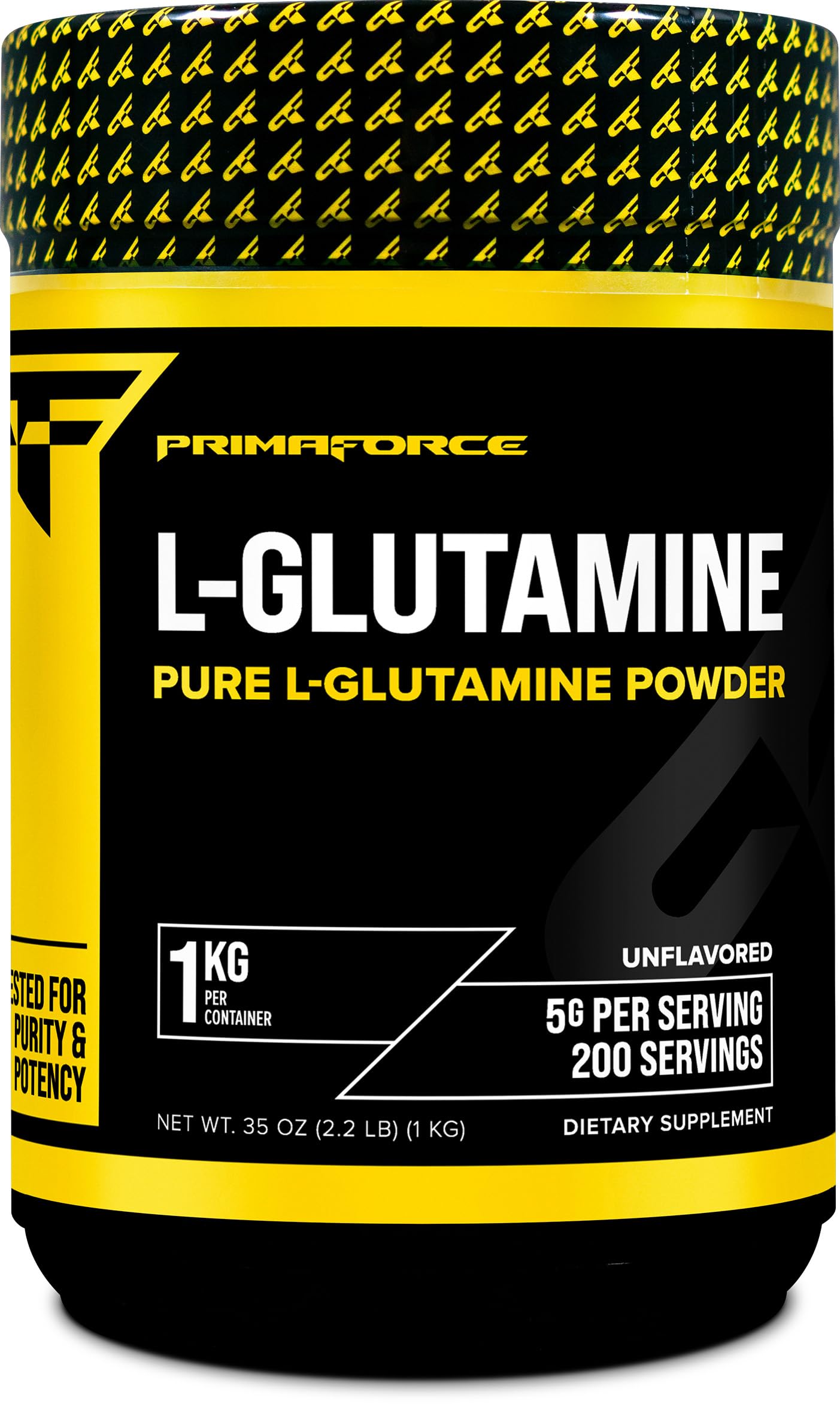 Primaforce Glutamina puro polvo sin sabor listo para mezclar en bebidas