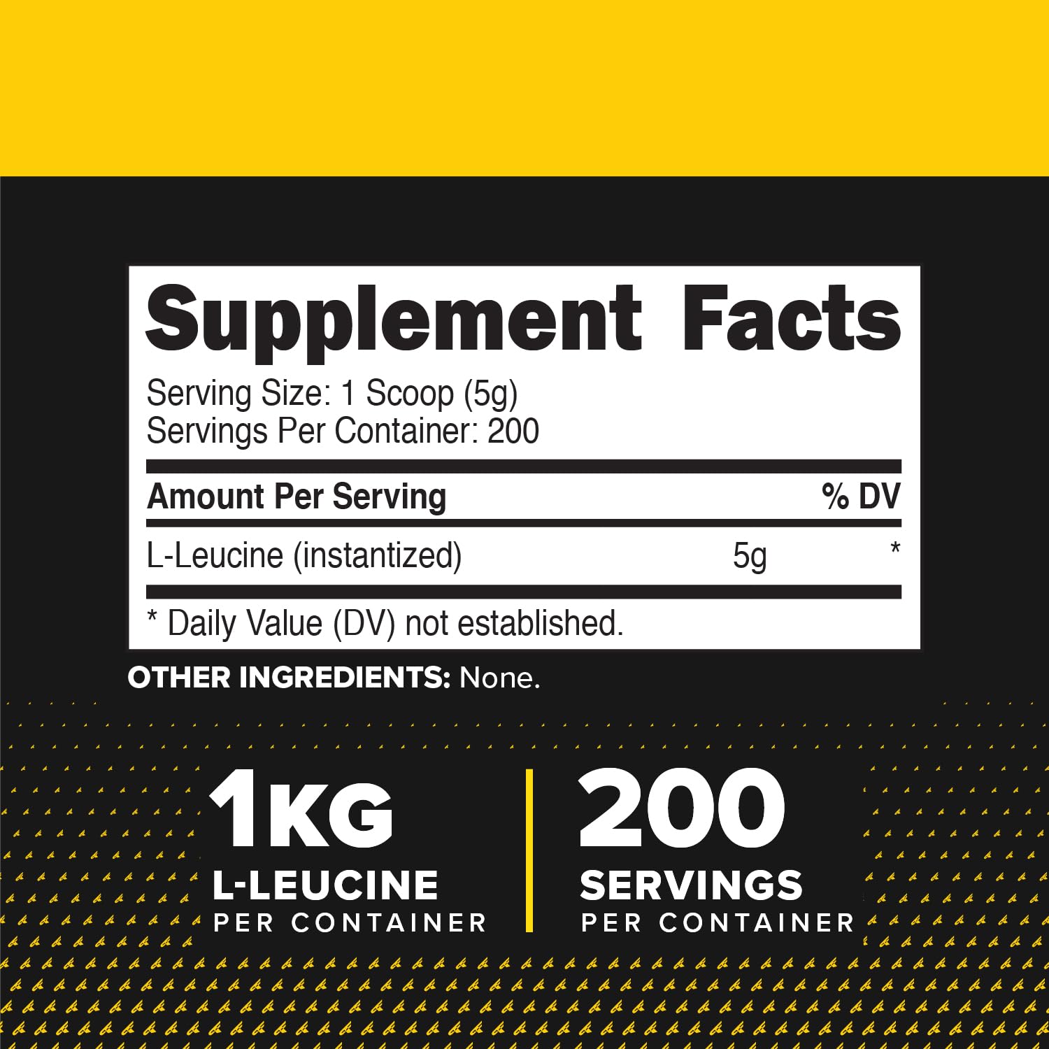 Primaforce L-Leucine powder scoop showing precise 5 g serving.