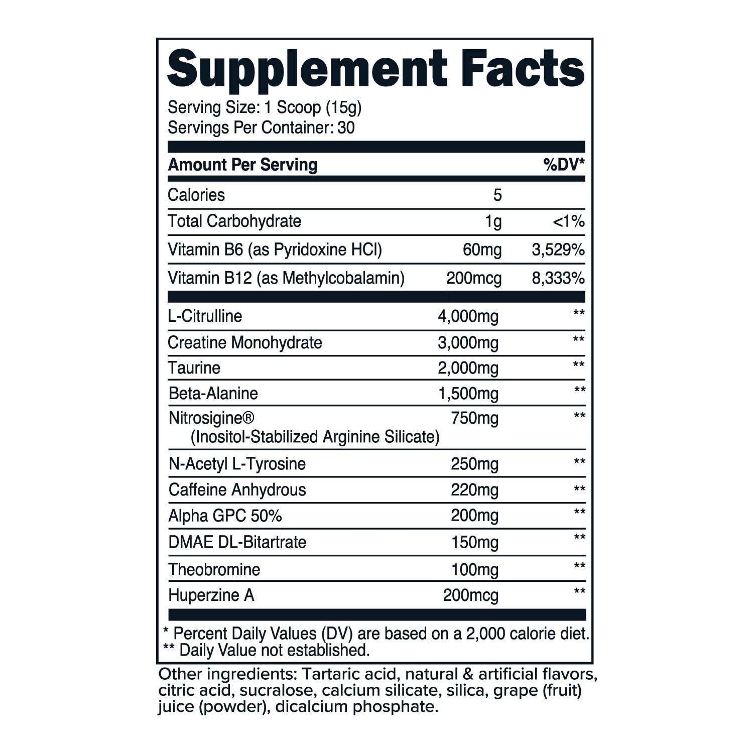 Primaforce Pre-Workout Complex grape scoop emphasizes fast mix and readiness.