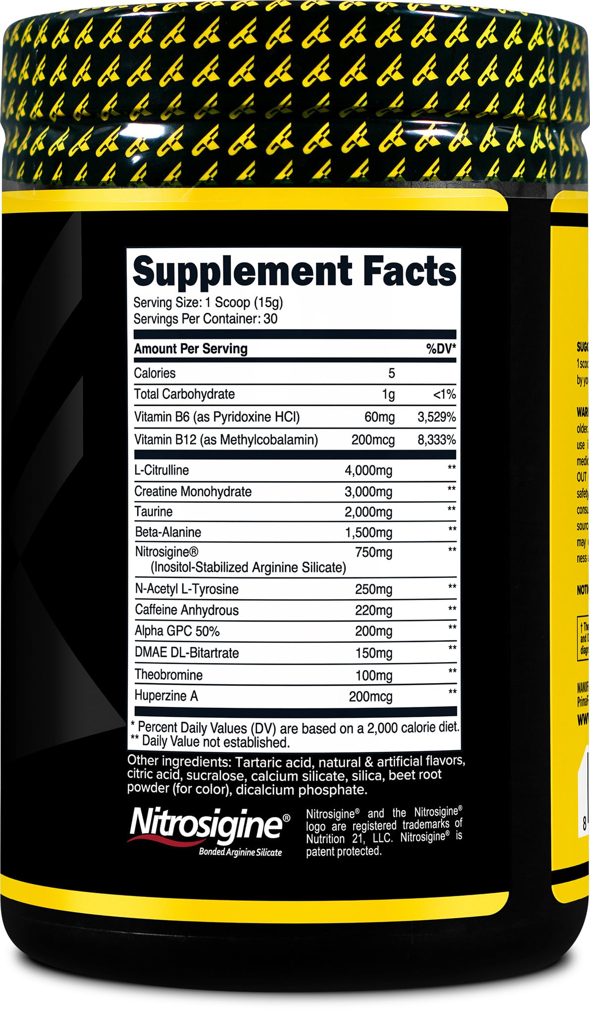 Primaforce Pre-Workout glass pour highlights refreshing flavor and potential performance support.