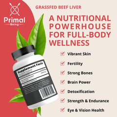 Primal Being capsules close-up, highlighting nutrient-dense texture and form.