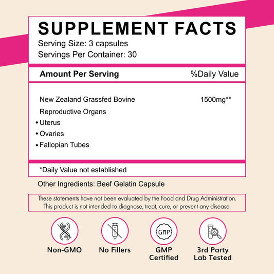 Primal Being Grassfed Female Vitality capsules close-up for convenient daily energy.