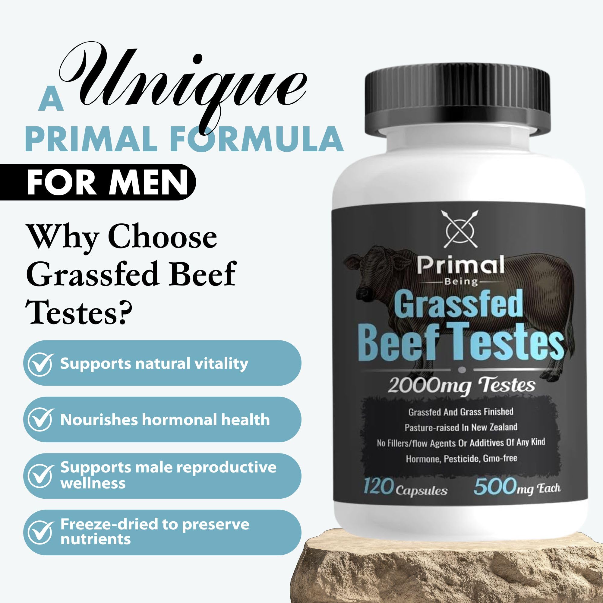 New Zealand flag and label on packaging underline non-GMO promise for Primal Being