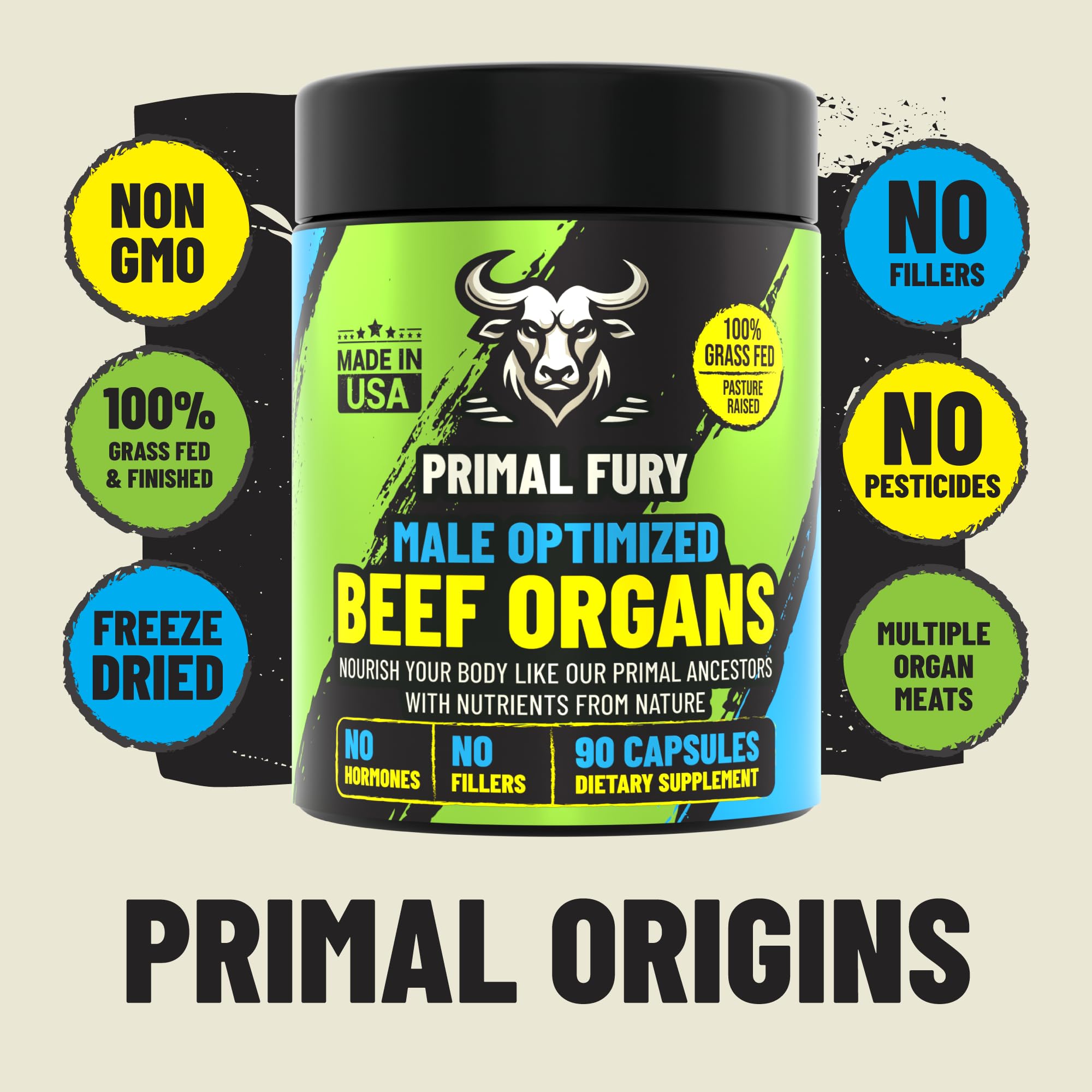 PRIMAL FURY includes zinc, CoQ10, and B12 in the blend