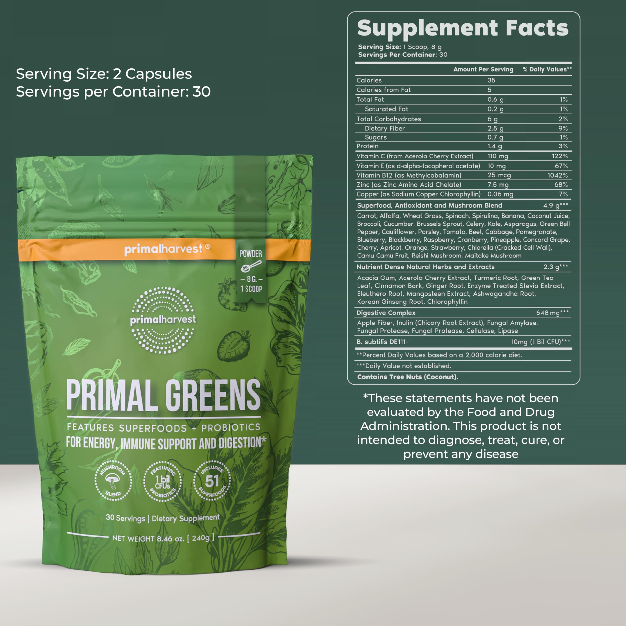 Primal Harvest bottle pour showing easy mixing for shakes.