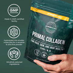 Primal Harvest Collagen Powder blended into smoothie for versatile nutrition