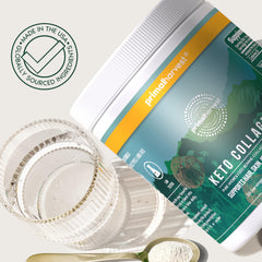 Primal Harvest Keto Collagen ingredients highlight hydrolyzed peptides and MCT oil.