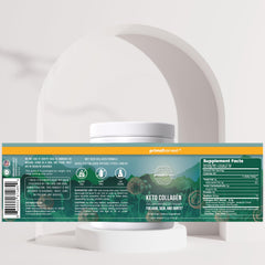 Primal Harvest Keto Collagen Powder kitchen scene ideal for low-carb cooking.
