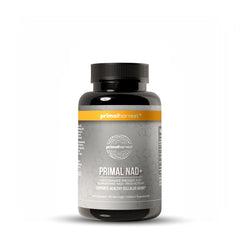 Primal Harvest NAD+ bottle front view highlighting convenient energy support