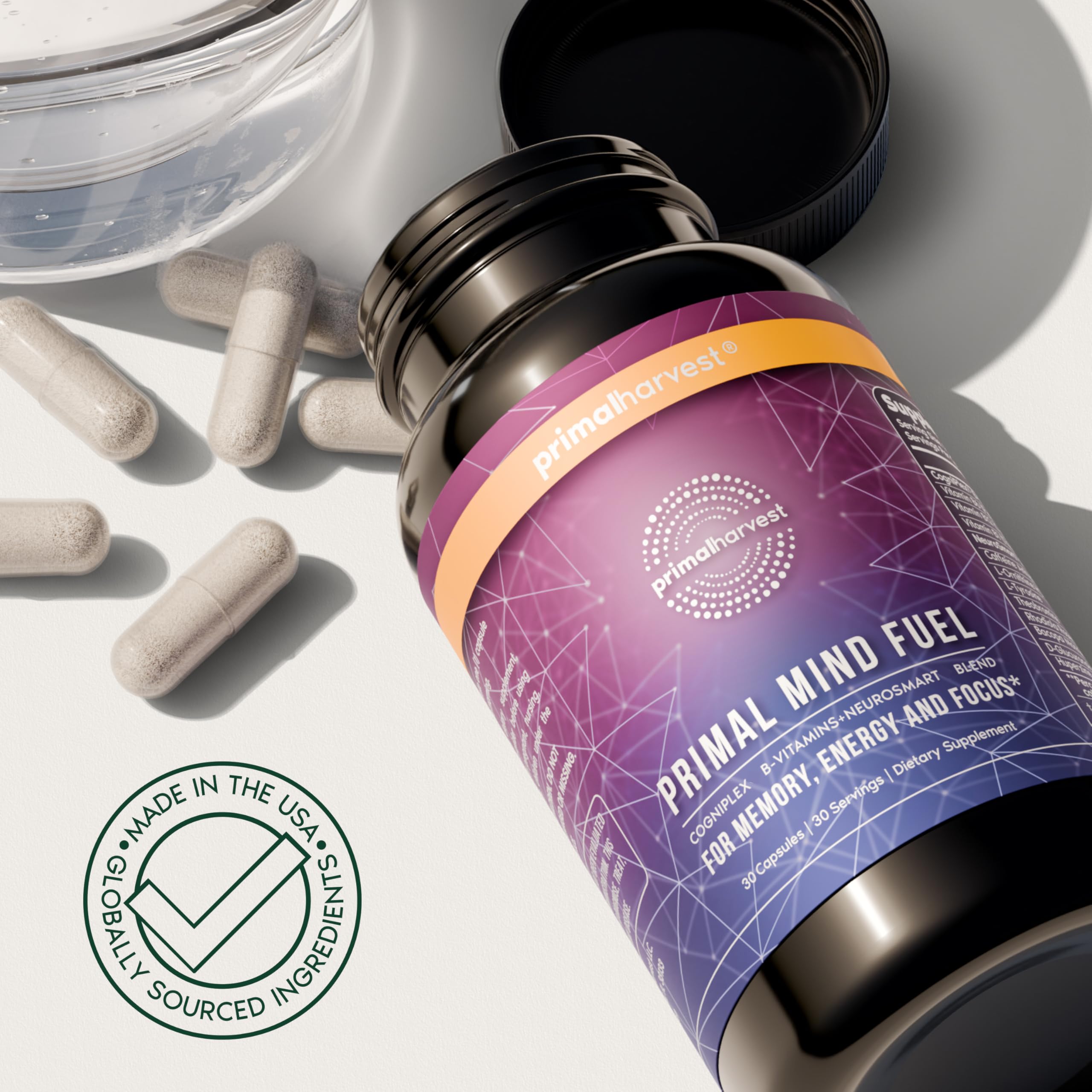 Office scene with Primal Mind Fuel ready for daily cognitive support.