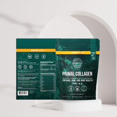 Primal Harvest pasture-raised cattle image signaling clean protein for gut and skin support.