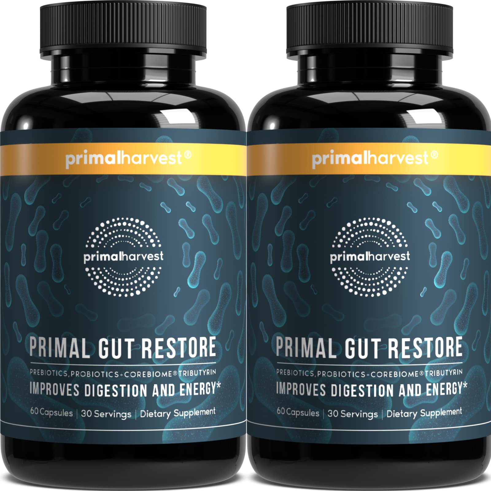 Primal Harvest Primal Gut Restore bottle supports daily digestion and gut balance.