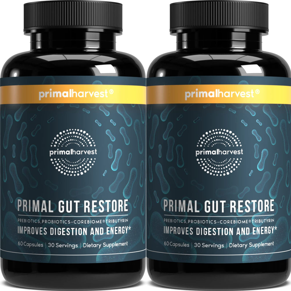 Primal Harvest Primal Gut Restore bottle supports daily digestion and gut balance.