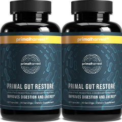 Primal Harvest Primal Gut Restore bottle supports daily digestion and gut balance.