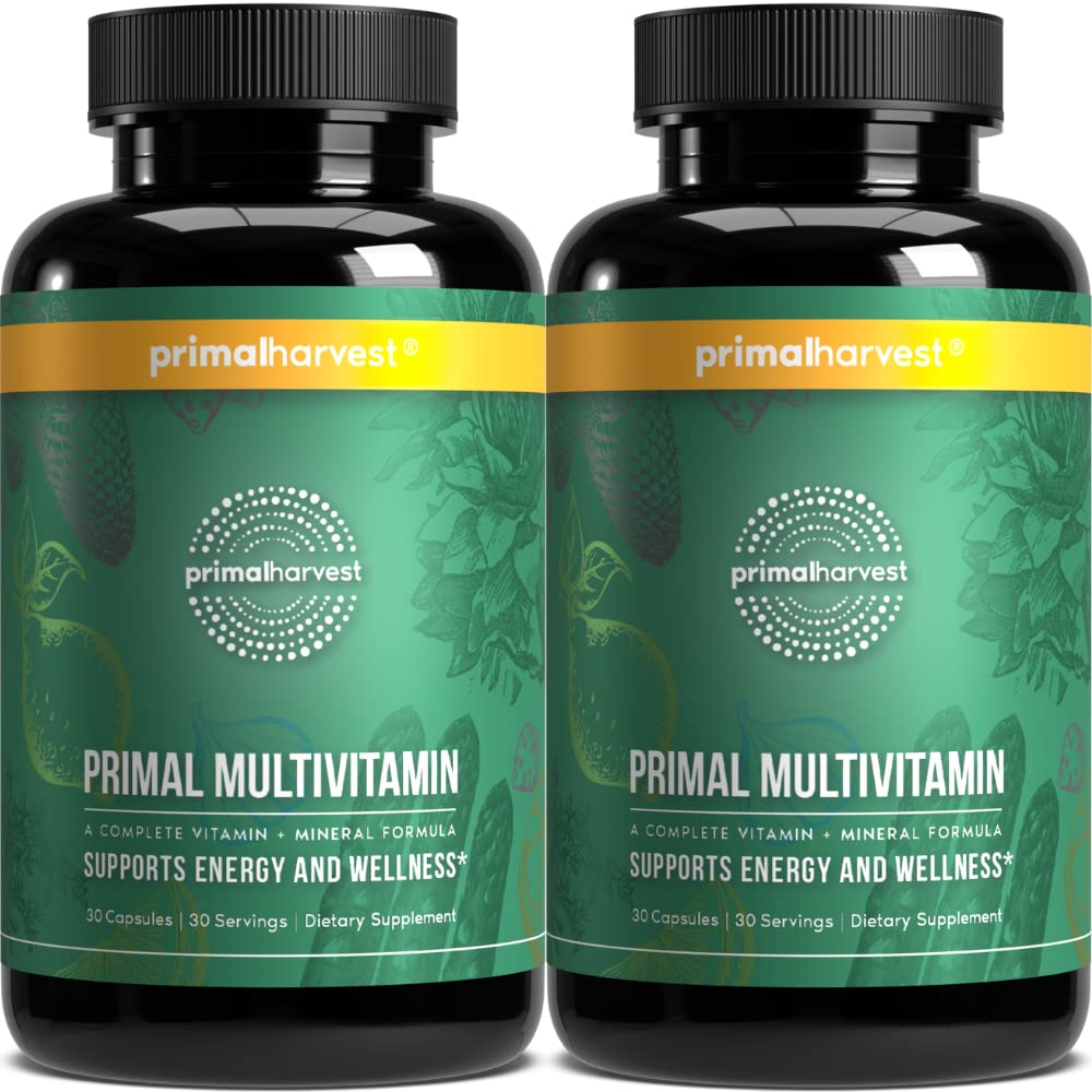 Primal Harvest Primal Multivitamin bottle front view for daily wellness and energy.