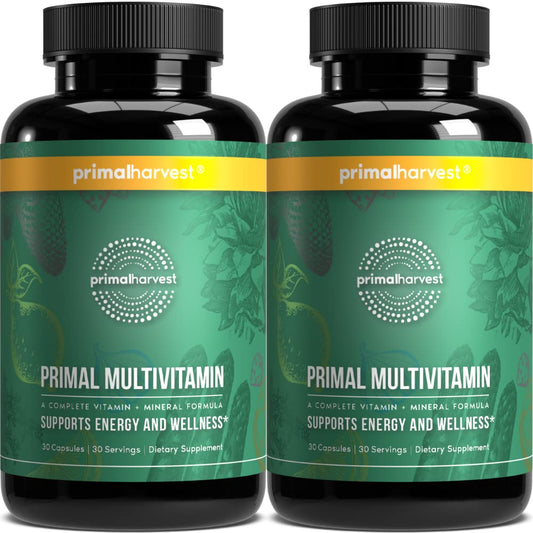 Primal Harvest Primal Multivitamin bottle front view for daily wellness and energy.