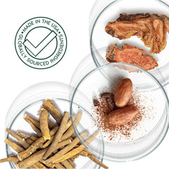 Primal Harvest Stress Relief in use demonstrates one-capsule-per-day convenience.