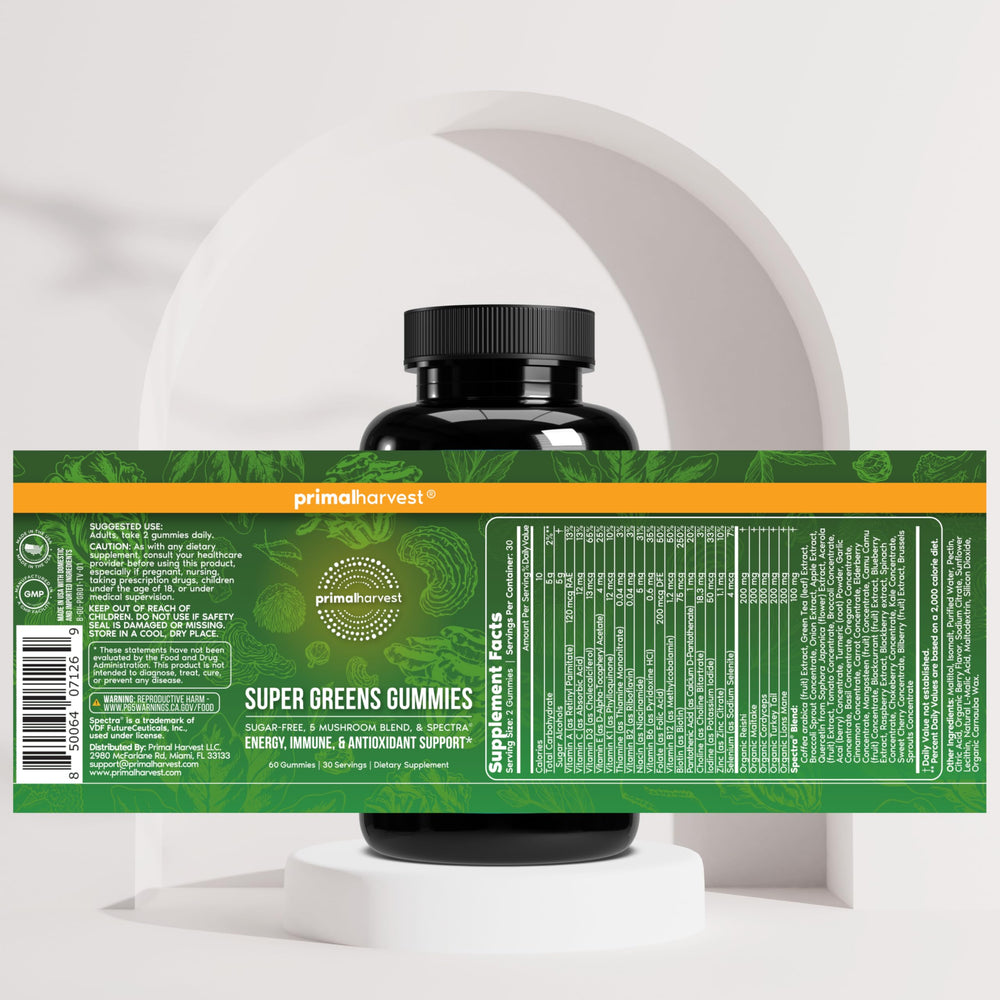 Primal Harvest gummies for daily routine and on-the-go energy.