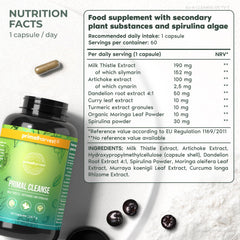 Primal Harvest Total Cleanse capsules on shelf highlight gut health support.