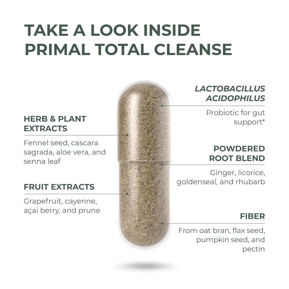 Primal Harvest Total Cleanse measuring scoop demonstrates easy dosing for daily use.