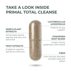 Primal Harvest Total Cleanse measuring scoop demonstrates easy dosing for daily use.
